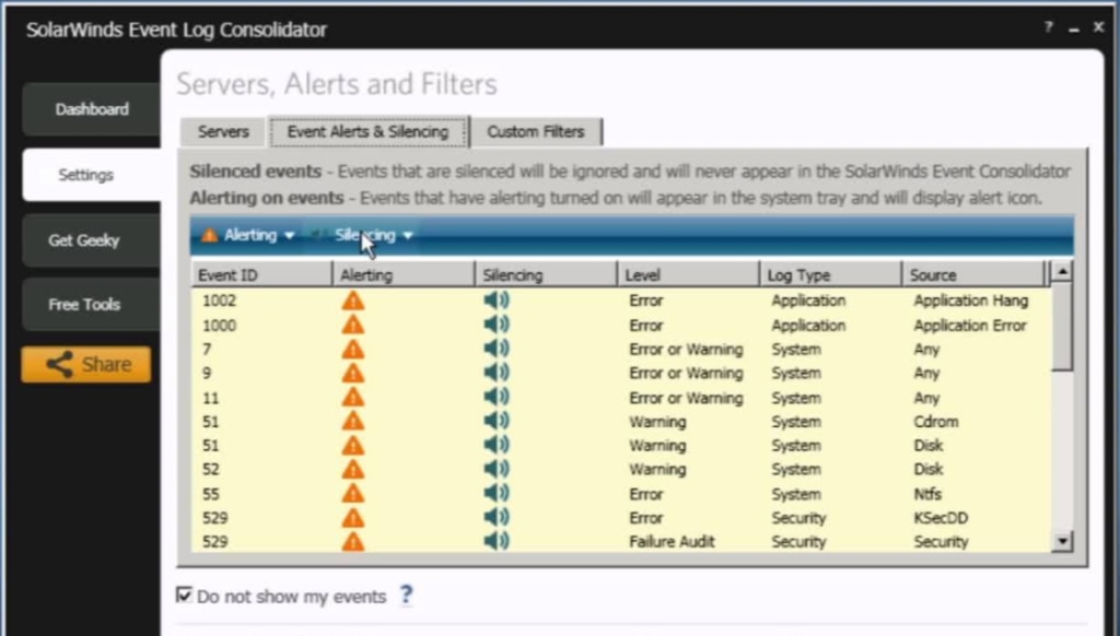 Event Log Consolidator free log monitoring tool