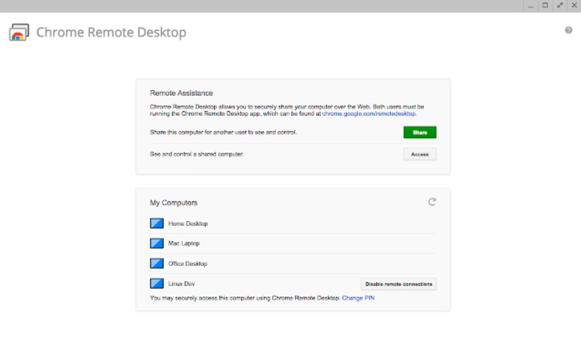 Outil gratuit Chrome Remote Desktop