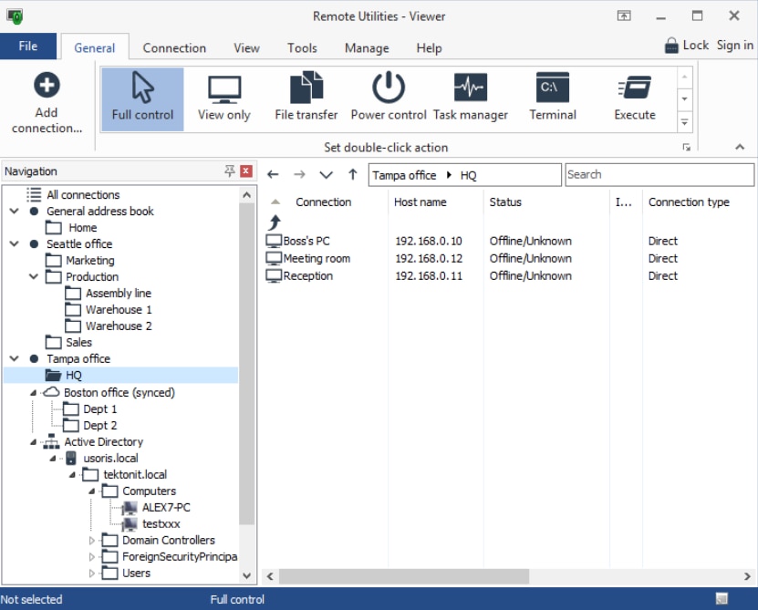 Remote Utilities - Viewer free desktop support software