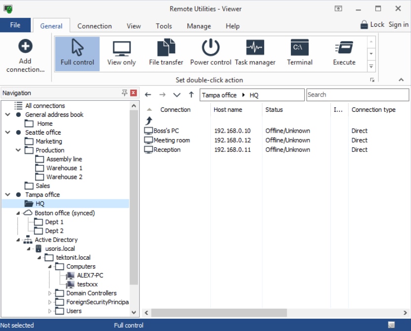 Logiciel de support pour ordinateur de bureau gratuit Remote Utilities - Viewer