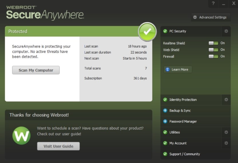 Webroot SecureAnywhere AntiVirus 