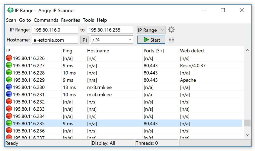 Angry IP Scanner 