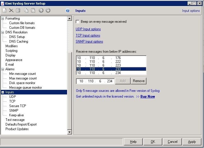 Kiwi Syslog Server