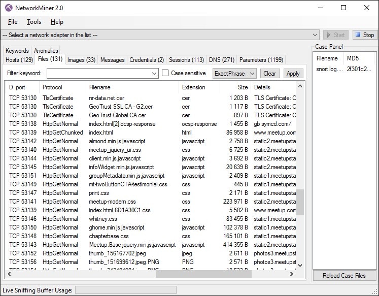 NETRESEC NetworkMiner