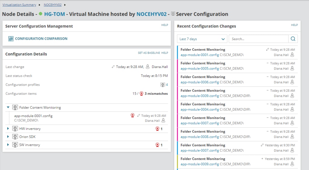 SolarWinds Server Configuration Monitor