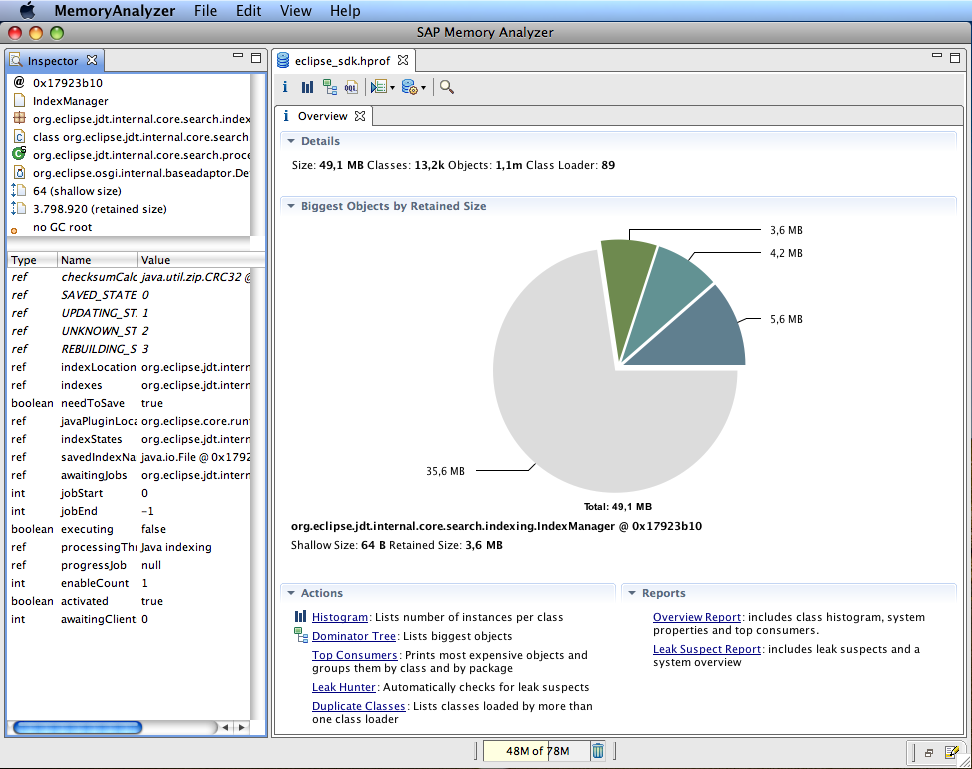 Java Heap Analyzer: The Eclipse Memory Analyzer