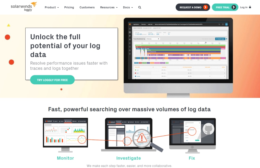 Loggly log monitoring