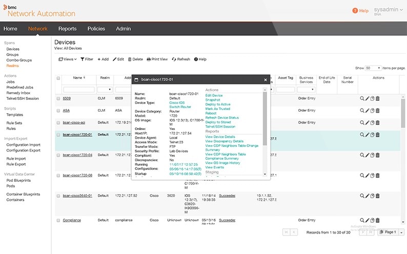 TrueSight Automation for Networks