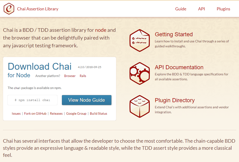 Chai for Node.js testing