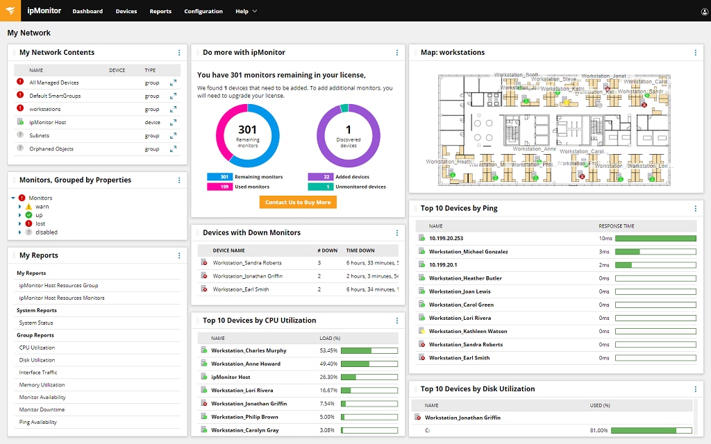 wireless bandwidth monitoring tool