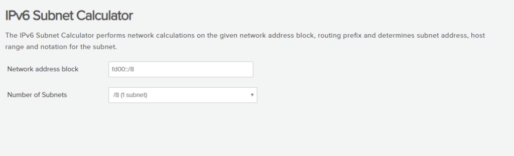 IPv6 Subnet Calculator