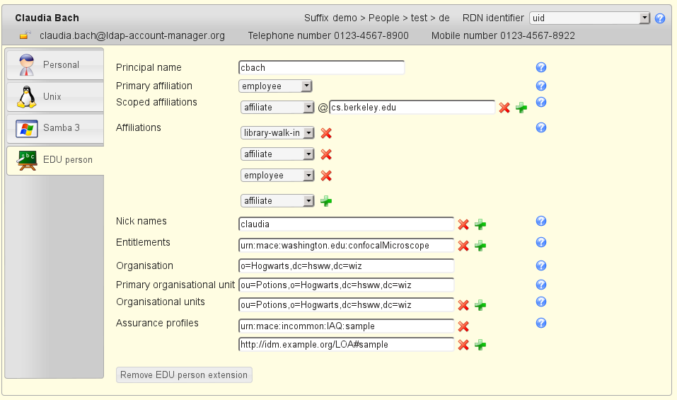 LDAP Account Manager