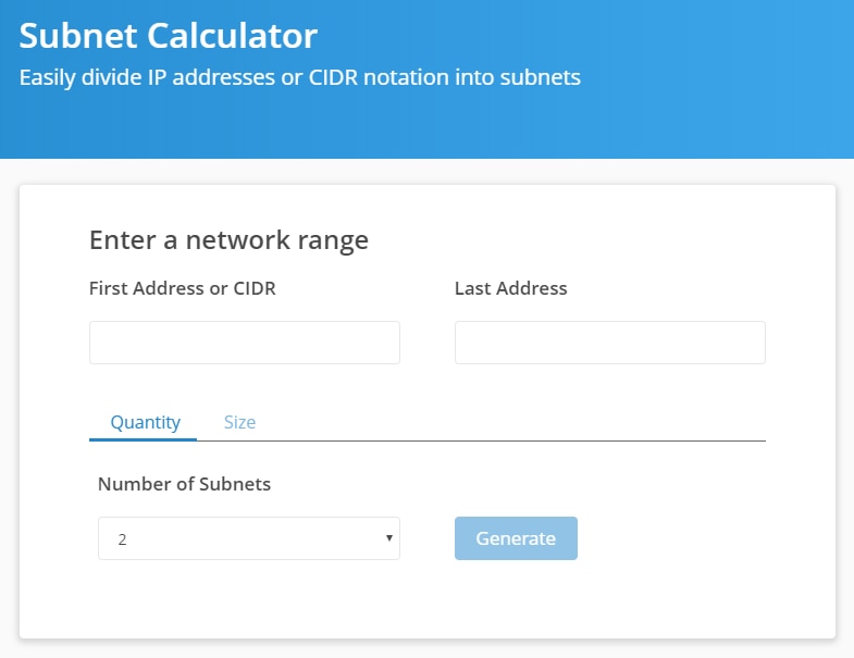 Spiceworks Subnet Calculator