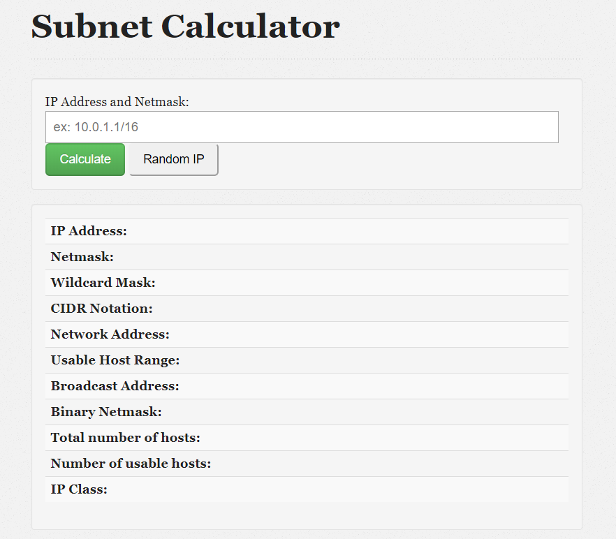 Tunnels Up Subnet Calculator