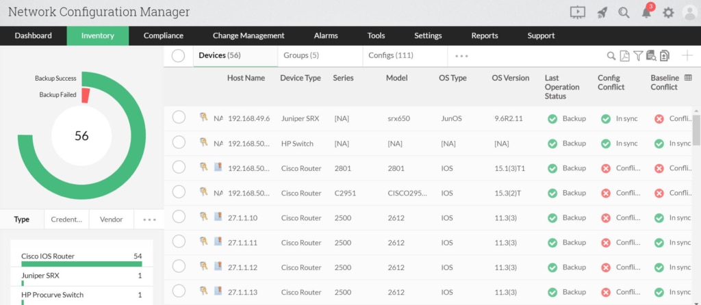 ManageEngine Network Configuration Manager 1