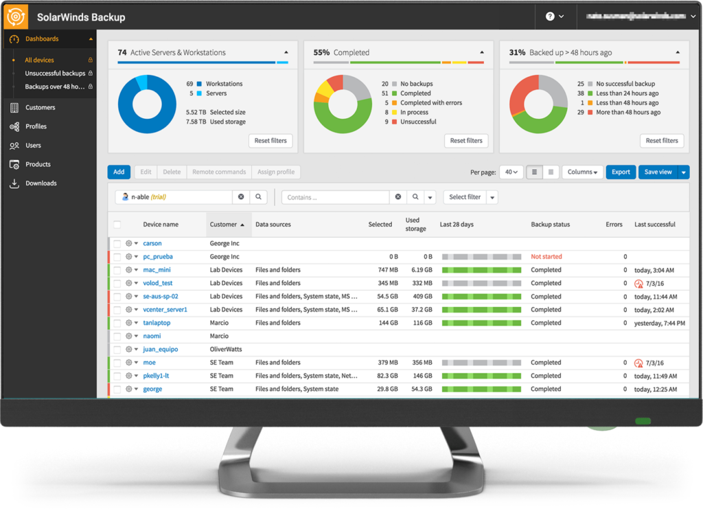 SolarWinds Backup