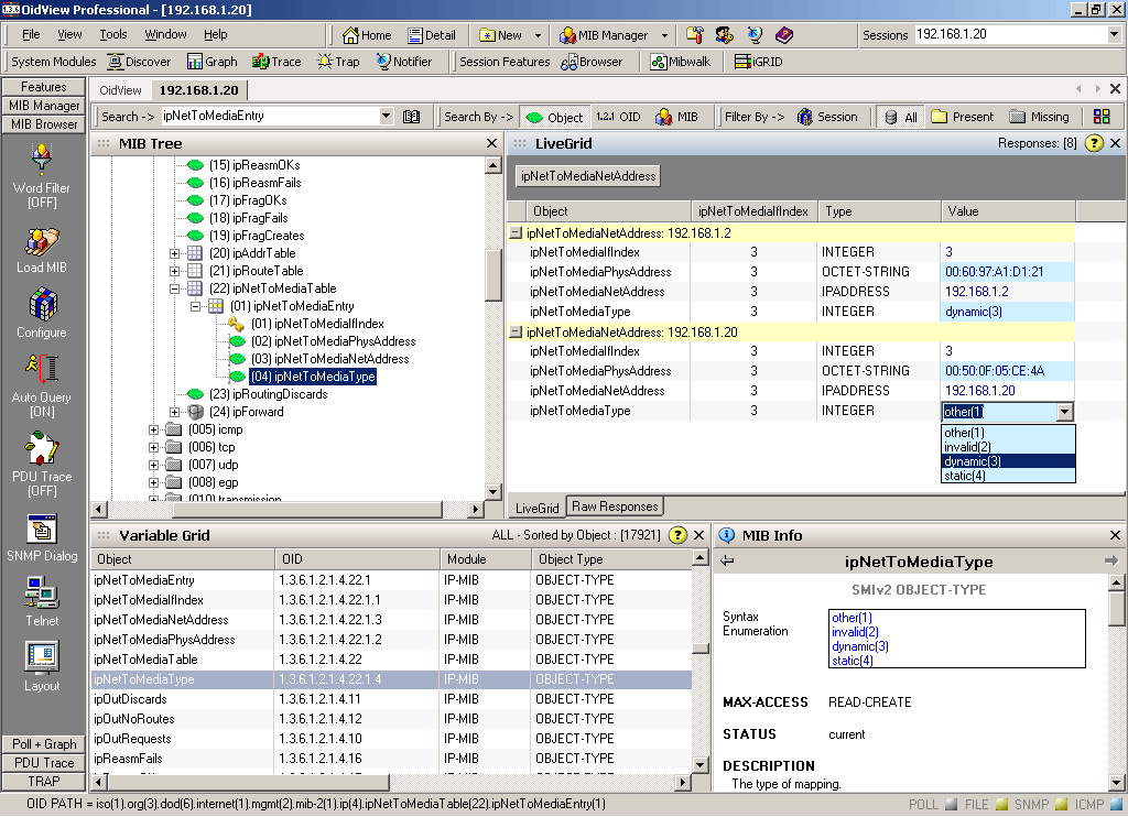 OiDViEW SNMP MIB Browser