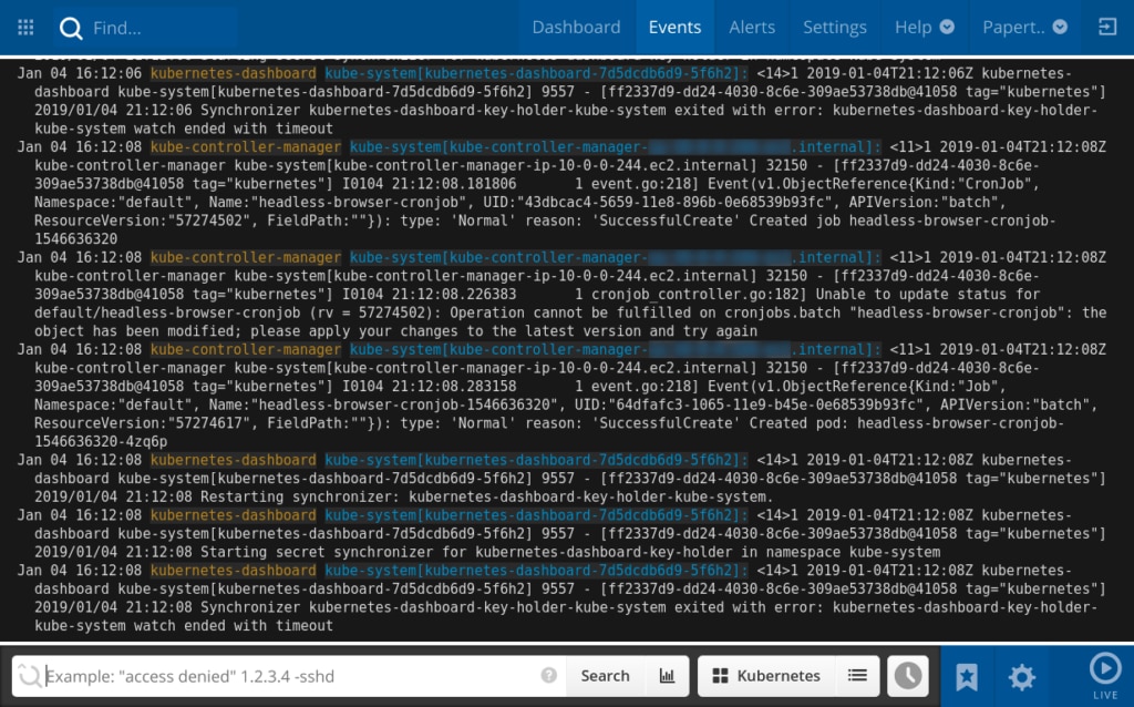 Real-Time Log Tail