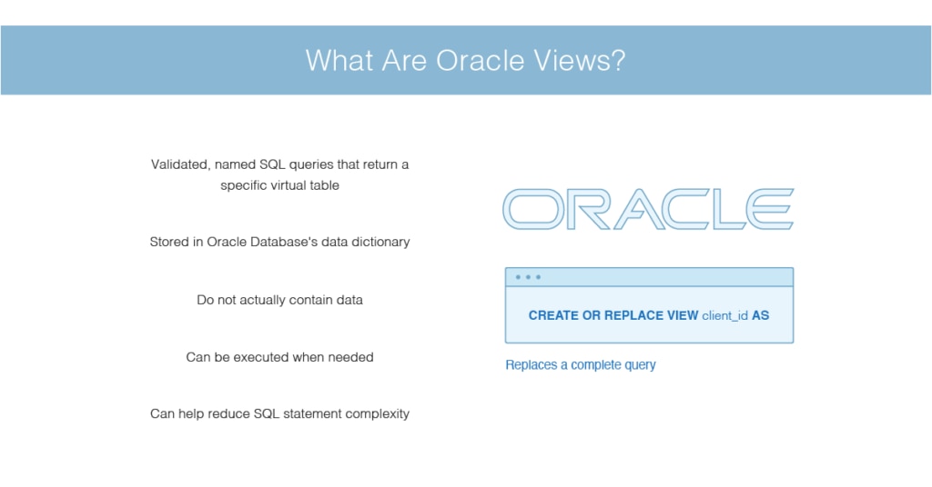 what are Oracle views