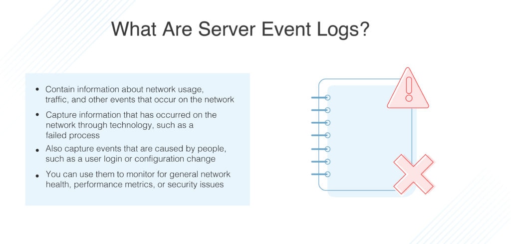 what are server event logs
