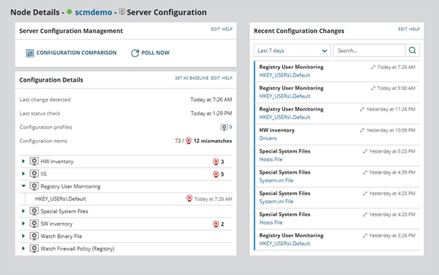 SolarWinds Server Configuration Monitor (SCM)