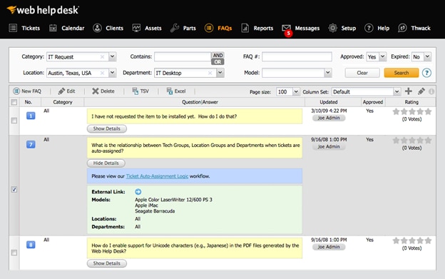 Solarwinds Web Helpdesk 